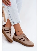 Dámske kožené semišové tenisky Zazoo N1176S2 Dark Beige Dámske kožené semišové tenisky Zazoo N1176S2 Dark Beige