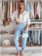 Dámske maslové nohavice s kvetmi LEGISSA modré FashionStreet UY2408 Dámske maslové nohavice s kvetmi LEGISSA modré FashionStreet UY2408