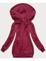 Dámska klokanie mikina vo vínovej bordovej farbe (YS10003-21)