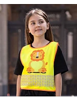 Korntex FUN Detská bezpečnostná vesta 76.FUNY hi vis yellow/elephant Korntex FUN Detská bezpečnostná vesta 76.FUNY hi vis yellow/elephant