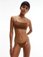 Dámske tangá 2 pack QD3807E CJ8 škoricová - Calvin Klein Dámske tangá 2 pack QD3807E CJ8 škoricová - Calvin Klein