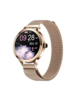 Dámske inteligentné hodinky VELTORI VT340-1 Zlatý náramok + ružový silikónový remienok Dámske inteligentné hodinky VELTORI VT340-1 Zlatý náramok + ružový silikónový remienok