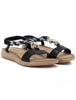 Dámske sandále s gumovou podrážkou čierne S.Barski KV61-6051