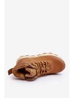 Buty Trekkingowe Trapery Ocieplane Dziecięce Camel Big Star MM374202