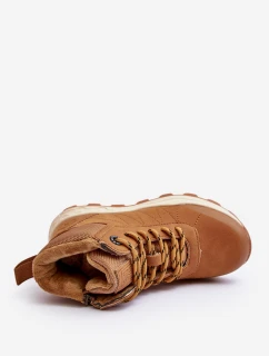 Buty Trekkingowe Trapery Ocieplane Dziecięce Camel Big Star MM374202