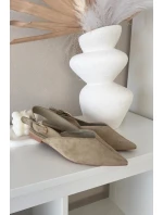 Dámské baleríny s přeskou Zelené Tanelia