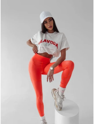 Dámske legíny 278049 neónovo oranžová - Ola voga