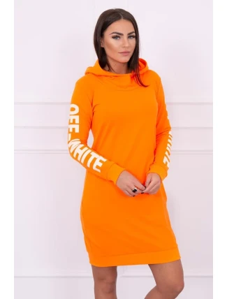 Off White šaty neon orange