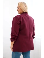 Dámska elegantná bunda Plus Size Plum