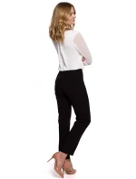 K055 Nohavice s úzkymi nohavicami - čierne