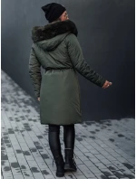 Dámska zimná bunda TRENDNEL s obojstrannou kapucňou zelená FashionStreet TY4589