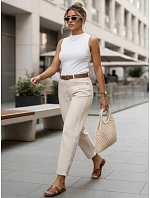 Dámsky top bez rukávov basic white FashionStreet RY2917