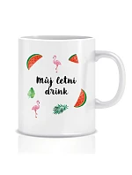 Personalizovaný klasický biely keramický hrnček s objemom 300 ml s letnou kombináciou Personalizovaný klasický biely keramický hrnček s objemom 300 ml s letnou kombináciou
