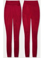 Dámske legíny z červenej bavlny (YW1001-5) - FPrice