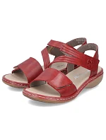 Pohodlné kožené sandále Rieker W RKR685 red