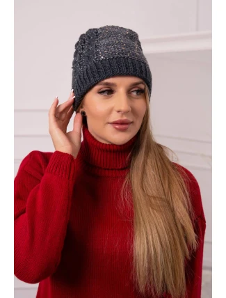 Dámska čiapka Amira K359 graphite+white Dámska čiapka Amira K359 graphite+white