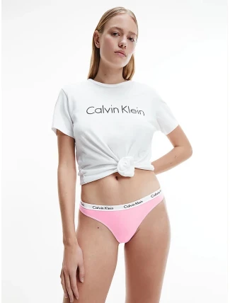 Dámske tangá D1617E - V1U - Vínová - Calvin Klein