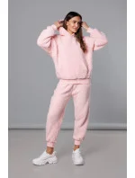 Teplý ružový dámsky teplákový komplet (YP-1104)