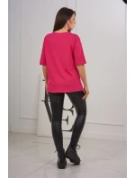 Kúzelná blúzka s potlačou fuchsiová Kúzelná blúzka s potlačou fuchsiová