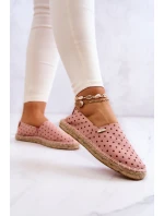 Damskie Espadryle W Groszki Big Star JJ274869 Różowe