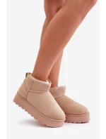 Dámske snehové topánky na platforme 20216-F Light beige - Xamella Dámske snehové topánky na platforme 20216-F Light beige - Xamella