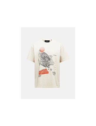 Tričko PEAK PERFORMANCE M Graphic Tee v pieskovej farbe Tričko PEAK PERFORMANCE M Graphic Tee v pieskovej farbe