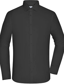Daiber JN 1372 Popelínová košeľa slim fit s dlhým rukávom 02.1372 čierna