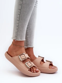 Lekkie Klapki Damskie ZAXY LL285087 Beżowe