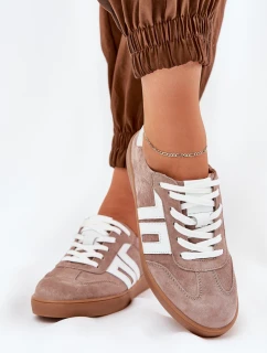 Sneakersy Buty Sportowe Zamszowe Vinceza 79517 Beżowe