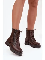 Dámské Workery Zateplené Čokoládové Ivonelle