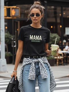 Bavlnené tričko Mama Limited Edition black FashionStreet NX5031RY