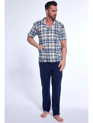Cornette 318/54 cr/r M-2XL pánske pyžamo bez zipsu