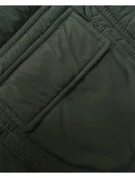 Dámska páperová vesta v khaki farbe (B8153-11) Dámska páperová vesta v khaki farbe (B8153-11)
