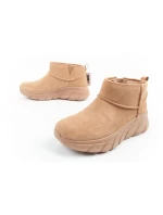 Skechers Dámske zimné členkové topánky zateplené kožené hnedé dámske