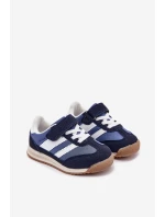 Dziecięce Sneakersy Buty Sportowe Na Rzep Granatowe Viona