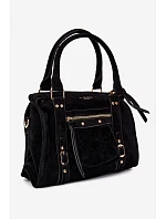 Aktovka Eco Suede kabelka s príveskom Black Sorielle