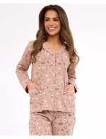 Dámske pyžamo Smile 4 482/434 Tmavobéžový vzor - Cornette
