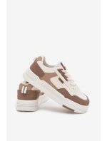 Sneakersy Na Platformie Big Star OO274A151 Ciemnobeżowe