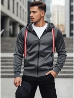 Pánska tmavosivá mikina FashionStreet BX5859