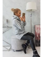 Zateplená mikina s kapucňou šedá