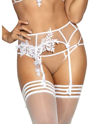 Podväzkový pás V-8852 biely - Axami