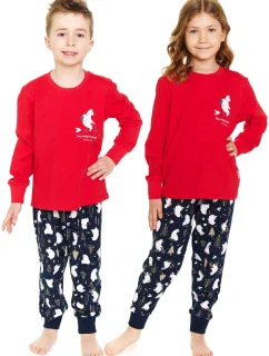 Dievčenské pyžamo 5264 červené - Doctornap