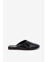 Dámské Mule z Umělé Kůže Ploché Černé Romelle