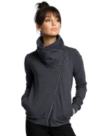 B071 Mikina s kapucňou na zips - ecru