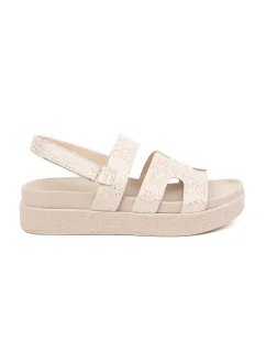 Štýlové dámske sandále na hnedej platforme