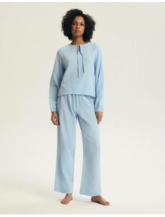Dámske pyžamo Henderson 45313 Eleni long/r S-3XL Muslin