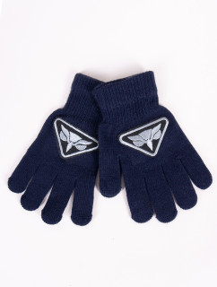 Chlapčenské päťprsté rukavice Yoclub RED-0233C-AA5B-003 námornícka modrá