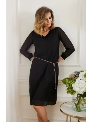 Dámske spoločenské šaty M306 čierne - La Aurora Dámske spoločenské šaty M306 čierne - La Aurora