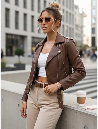 Dámske ekokoža krátke hnedé Ramones FashionStreet TY5672