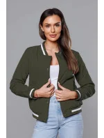 Dámska bunda typu bomber v army farbe (16M9070-136)
